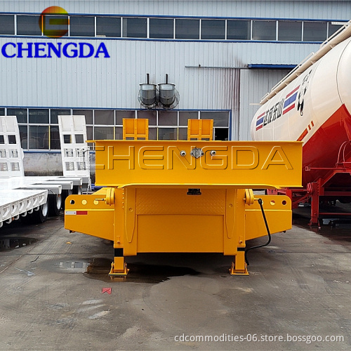 High Quality New 4 Axle 60tons 80 Ton Heavy Duty Low Bed Semi Trailer